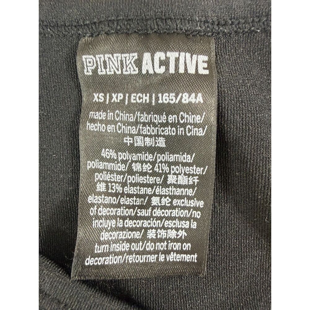 PINK Victoria's Secret Active Women’s XS Black Seamless Long Sleeve Crop Top - Picture 3 of 8